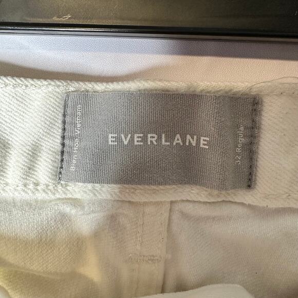 Everlane White Boyfriend High Rise Ankle Jeans Size 32 Regular - Picture 5 of 6